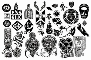 Denmark, England, France, South Africa tattoo idea