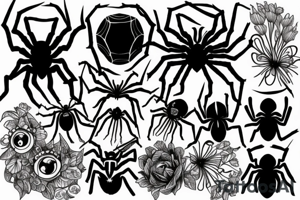 heading spider tattoo idea