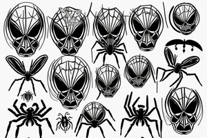 hanging spider tattoo idea