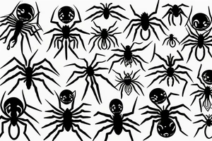 hanging spider tattoo idea