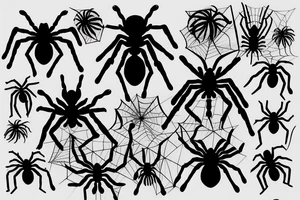 hanging spider tattoo idea