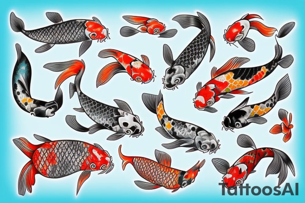 Japanese Koi fish tattoo idea