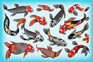 Japanese Koi fish tattoo idea
