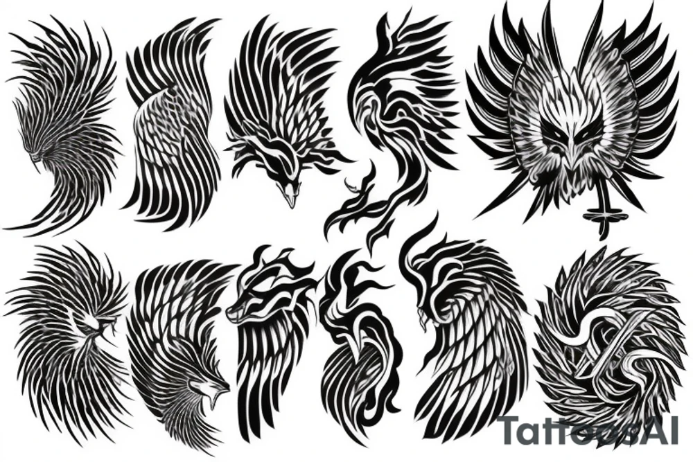 Japanese phoenix sleeve tattoo idea