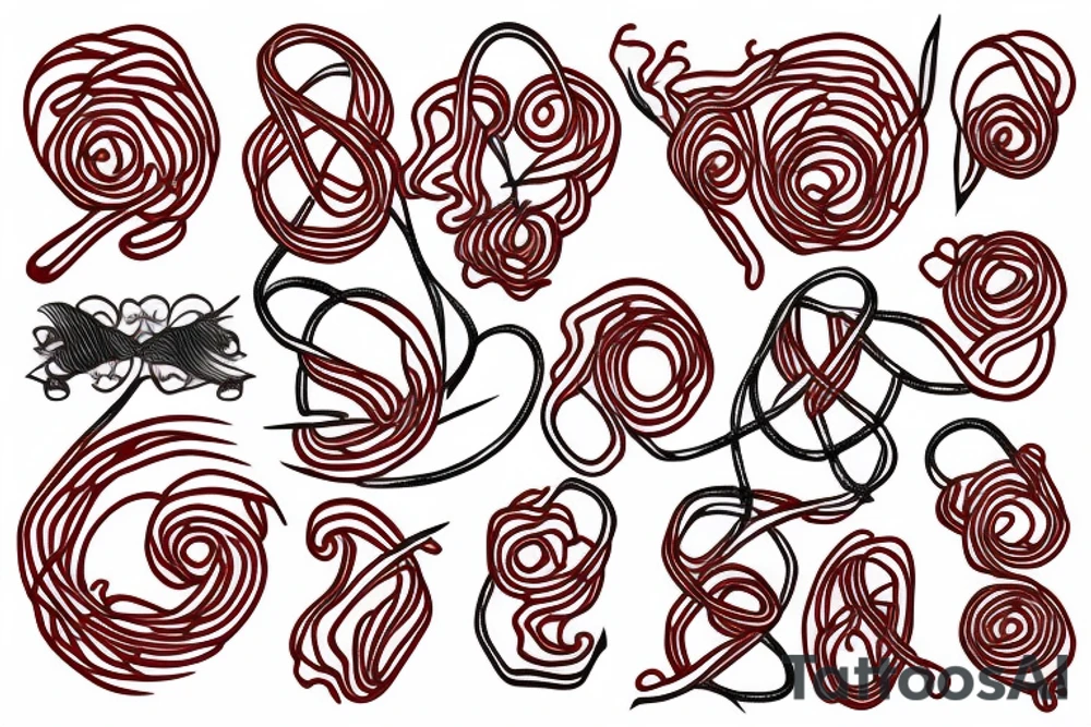 Red string tattoo idea