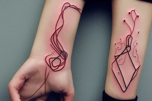 Red string on pinky tattoo idea
