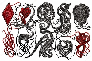 Red string of fate tattoo idea