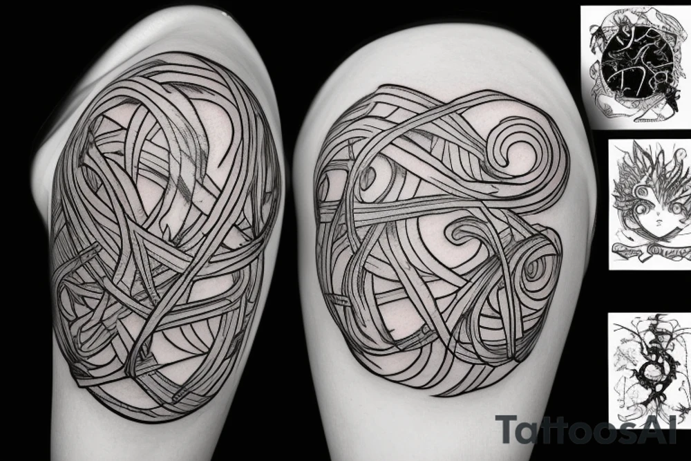 Red string of fate tattoo idea