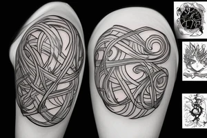 Red string of fate tattoo idea