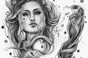 realistic aquarius tattoo idea