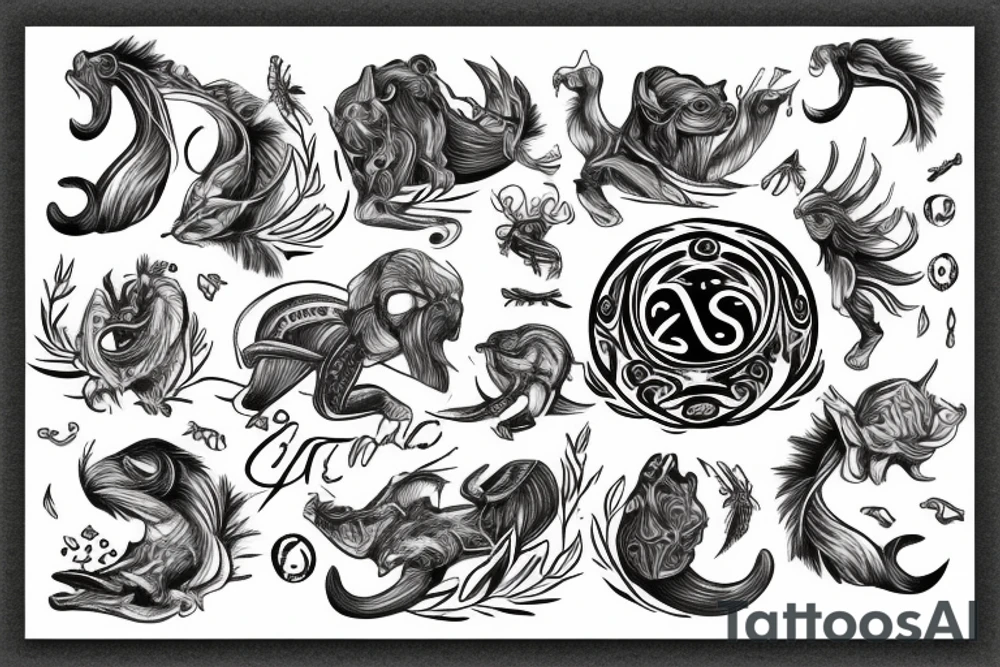 zodiac sign water tattoo idea