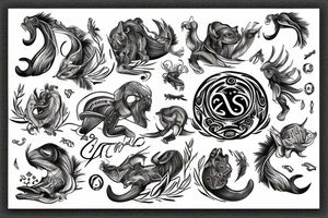zodiac sign water tattoo idea