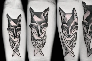Fox with a knife tattoo idea