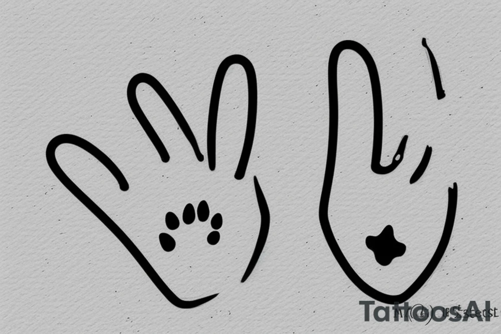 minimalistic cat paw using the initials A,P,M and R as replacement for the paw tattoo idea minimalistic cat paw using the initials A,P,M and R as replacement for the paw tattoo idea