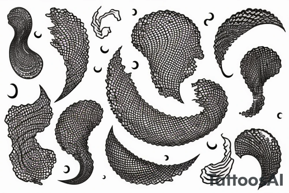 a wave that is connected to a computer tattoo idea