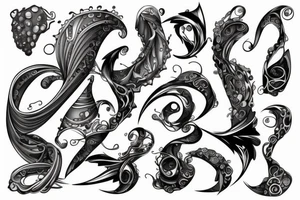 a wave that is connected to a computer tattoo idea