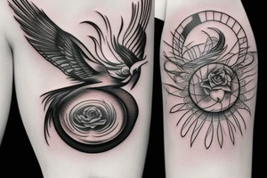 Sunrise and sunset tattoo idea