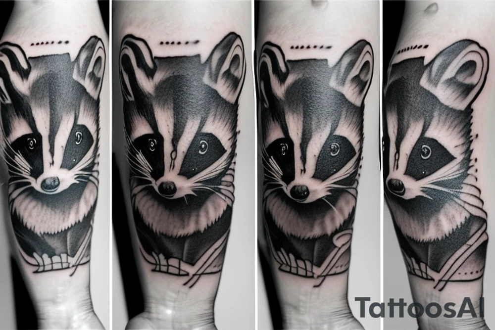 Dancing racoon tattoo idea