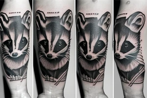 Dancing racoon tattoo idea