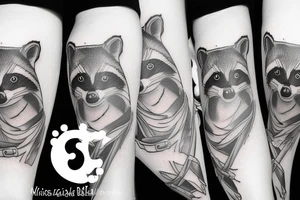 Dancing racoon tattoo idea