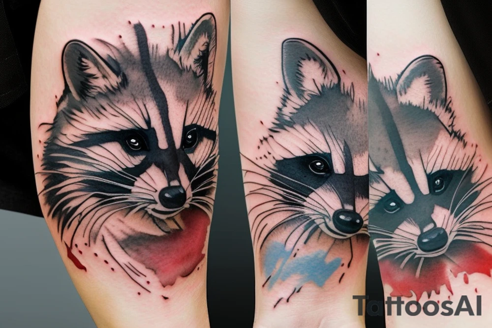 Dancing racoon tattoo idea