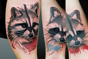 Dancing racoon tattoo idea