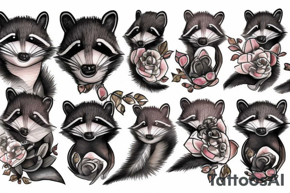 Dancing racoon tattoo idea