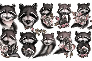 Dancing racoon tattoo idea