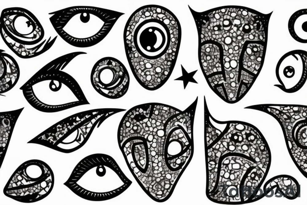 eyes with stars inside tattoo idea