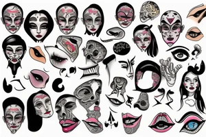 Split face tattoo idea