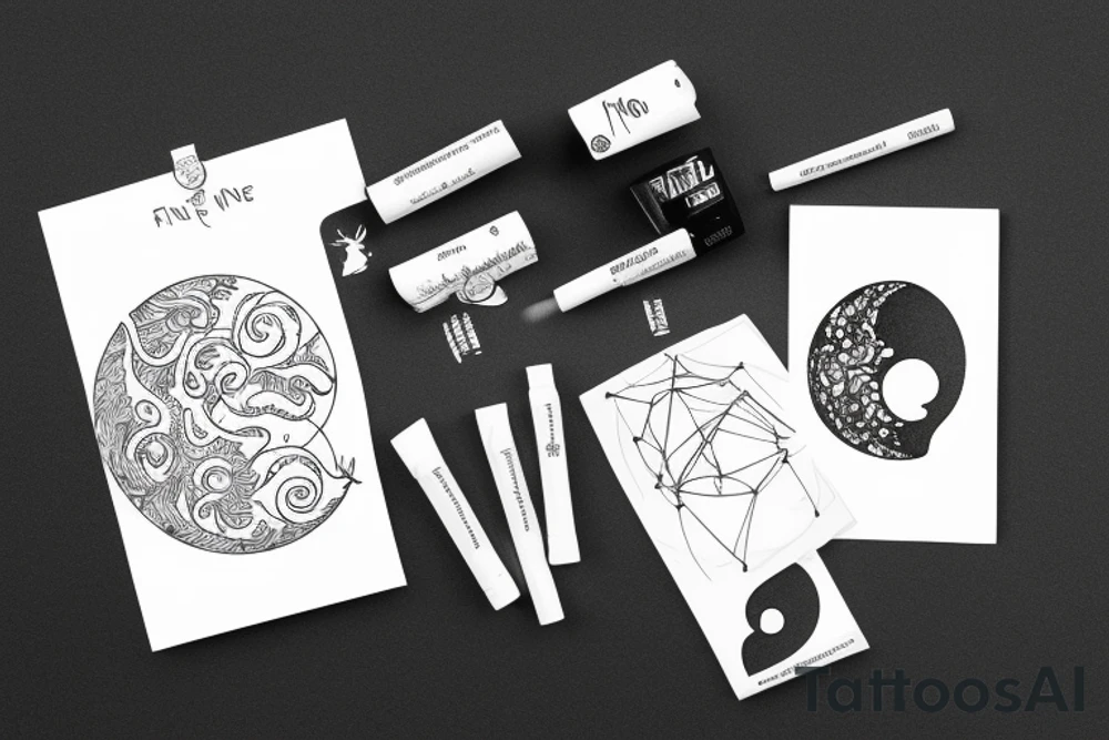 moon fine line tattoo idea