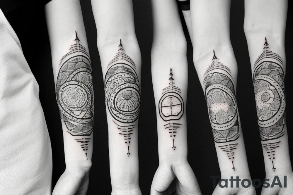 moon fine line tattoo idea