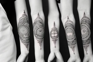 moon fine line tattoo idea