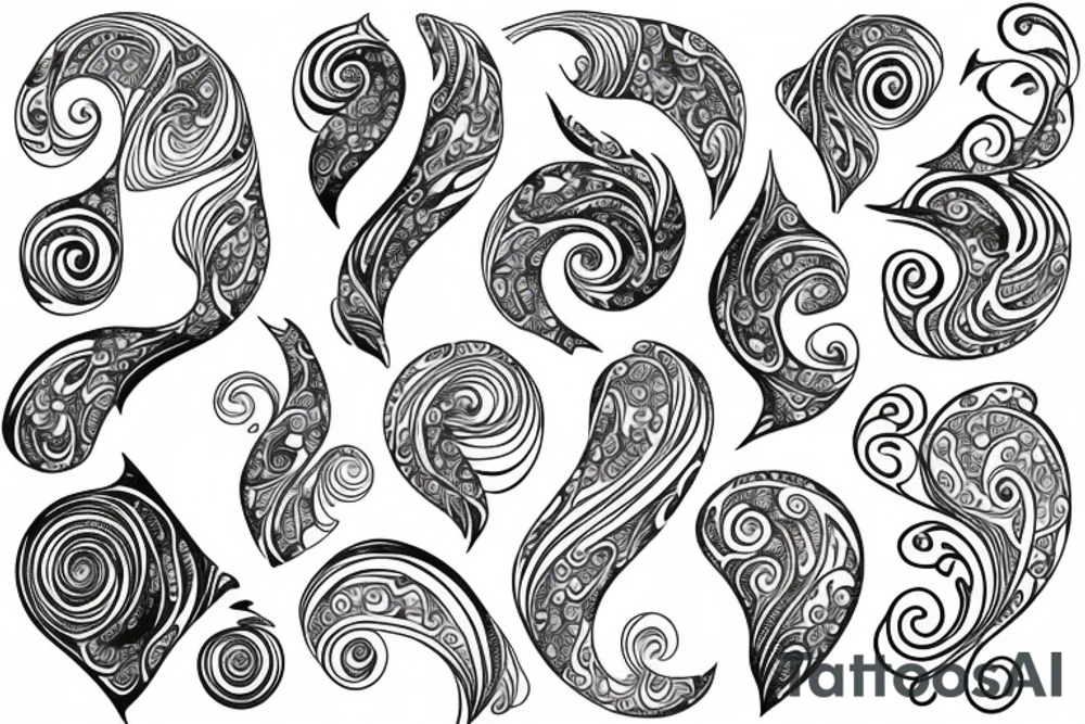 Jappenese swirls tattoo idea