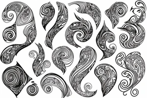 Jappenese swirls tattoo idea