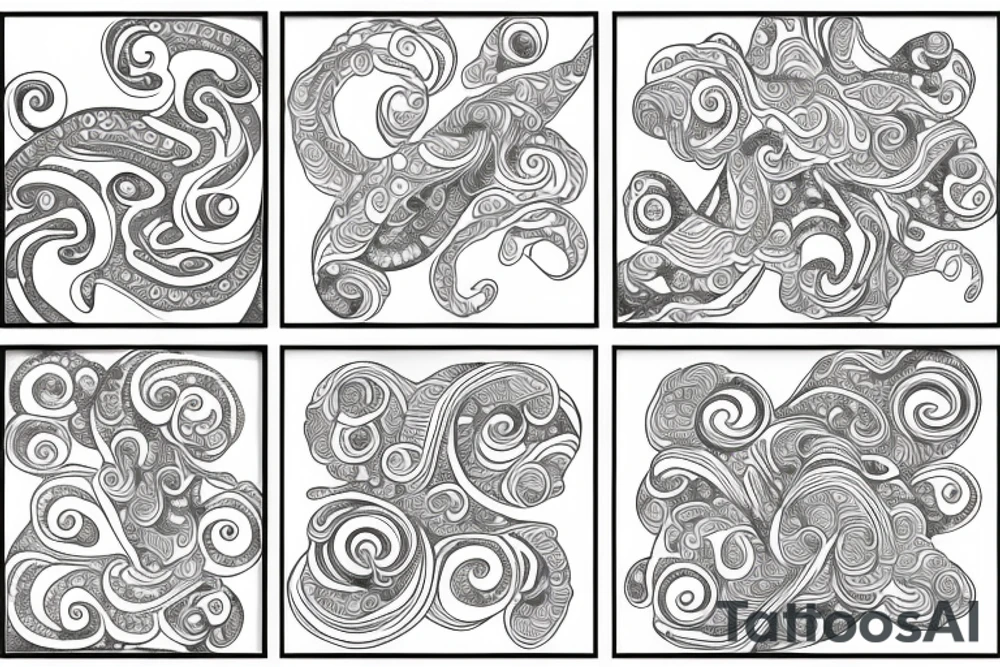 Jappenese swirls tattoo idea