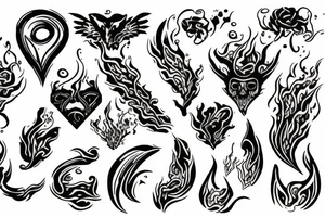 Buriming fire tattoo idea