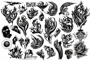 Buriming fire tattoo idea