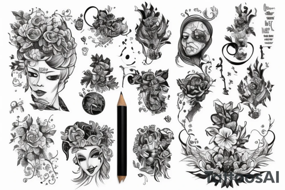 Серьезный характер tattoo idea