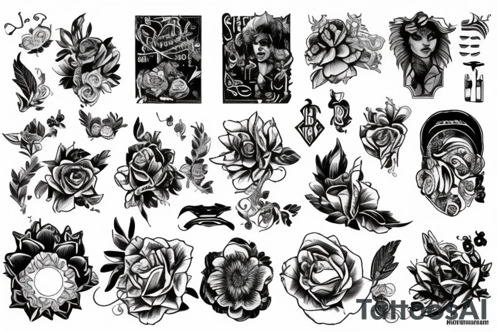 Серьезный характер tattoo idea
