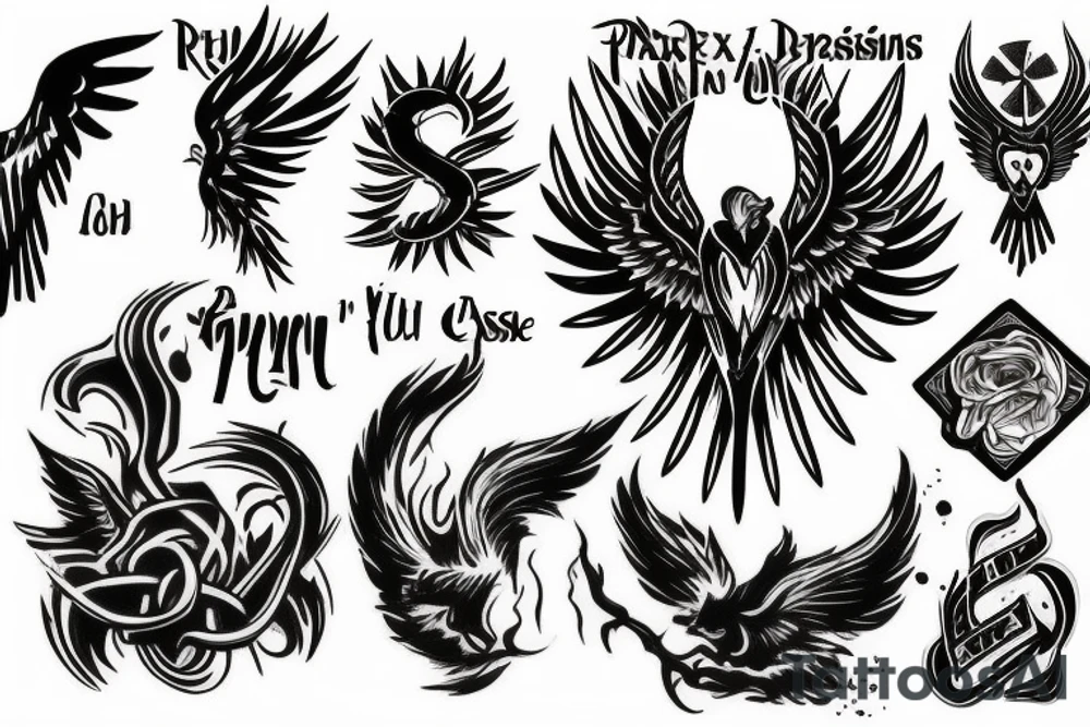 Phoenix rise from your ashes tattoo idea