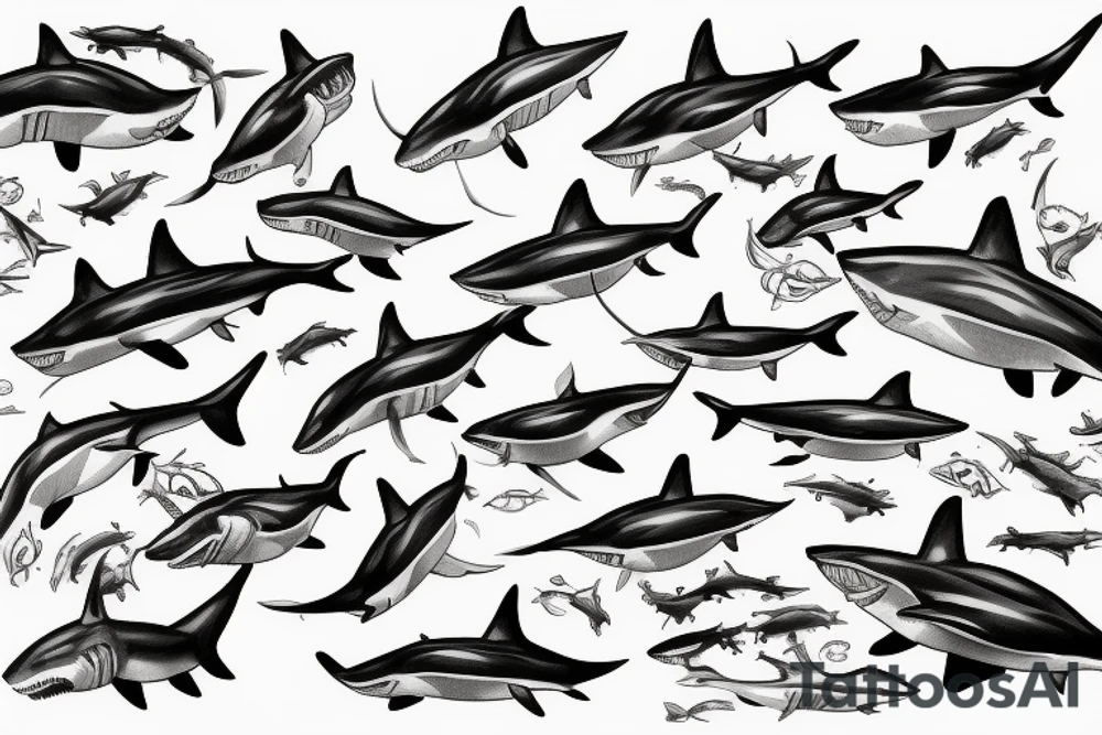 great white shark tattoo idea