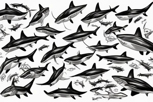 great white shark tattoo idea
