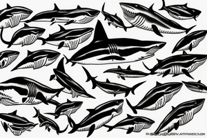 great white shark tattoo idea