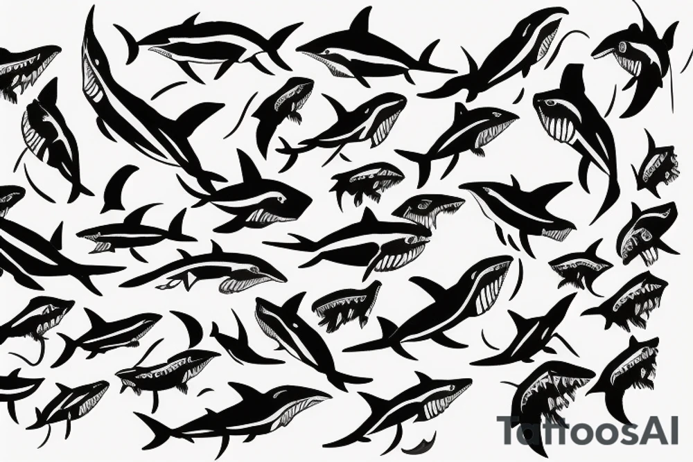 great white shark tattoo idea