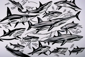 great white shark tattoo idea