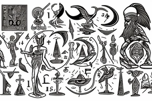 Thoth was the god of the moon, sacred texts, mathematics, the sciences, magic, messenger and recorder of the deities, master of knowledge, and patron of scribes. tattoo idea