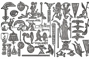 Thoth was the god of the sacred texts, mathematics, the sciences, magic, messenger and recorder of the deities, master of knowledge, and patron of scribes. tattoo idea