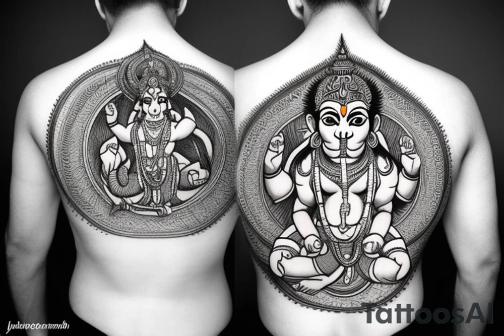 Lord hanuman tattoo idea