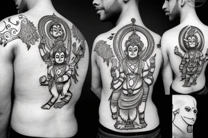 Lord hanuman tattoo idea